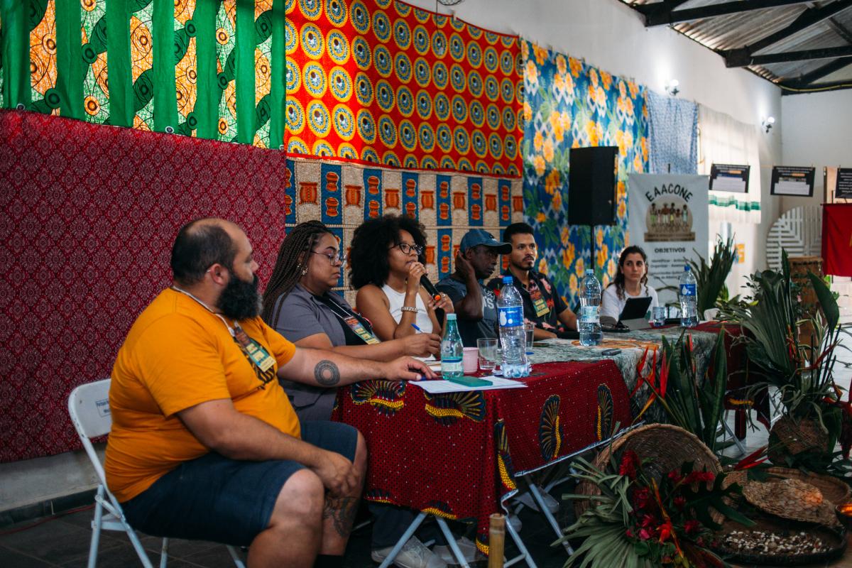 Integrantes da Mesa "Emergência Climática e restauração ecológica - o que isso tem a ver com a gente?"