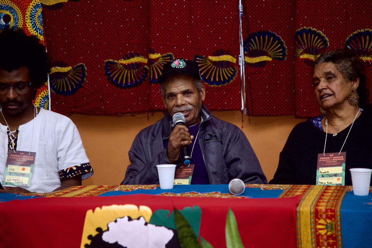 Luiz Ketu, do Quilombo São Pedro, João Catá, do Quilombo Nhunguara e Benedita Santos Rocha, do Quilombo Maria Rosa